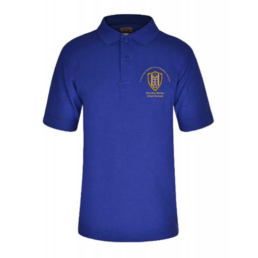 Dorothy Barley Infants School Royal Blue Polo Shirt CLEARANCE